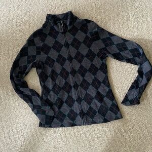 Women’s Ibex Wool Patterned Mid layer - Size Large